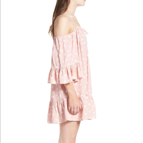 {HATTIE} Tularosa blush polka dot shift dress - Picture 3 of 7